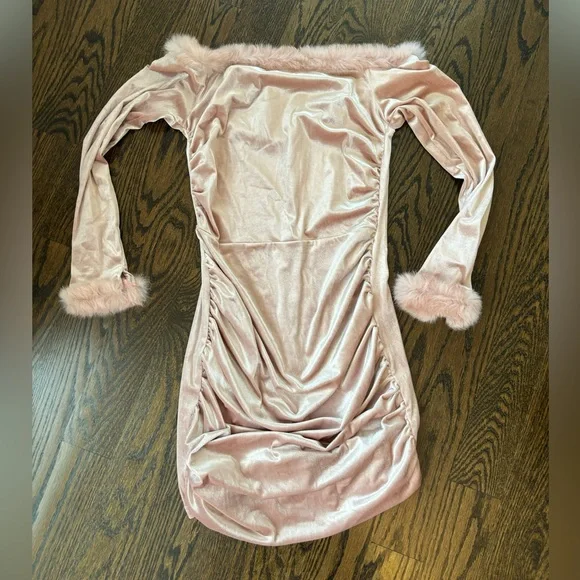 Cider Dresses | Cider Pink Velvet Fur Trimmed Dress In Size Medium - Worn Once! | Color: Pink | Size: M | Amandam818156's Closet Cider Dresses | Cider Pink Velvet Fur Trimmed Dress In Size Medium - Worn Once! | Color: Pink | Size: M | Amandam818156's Closet